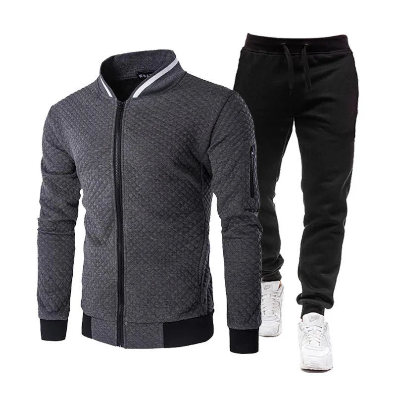 2025 New Mens Tracksuit Set Two Piece Tracksuit Men Fashion Jogging Suit Outfits Men Spring Autumn Baseball Sports Suit Set Wear