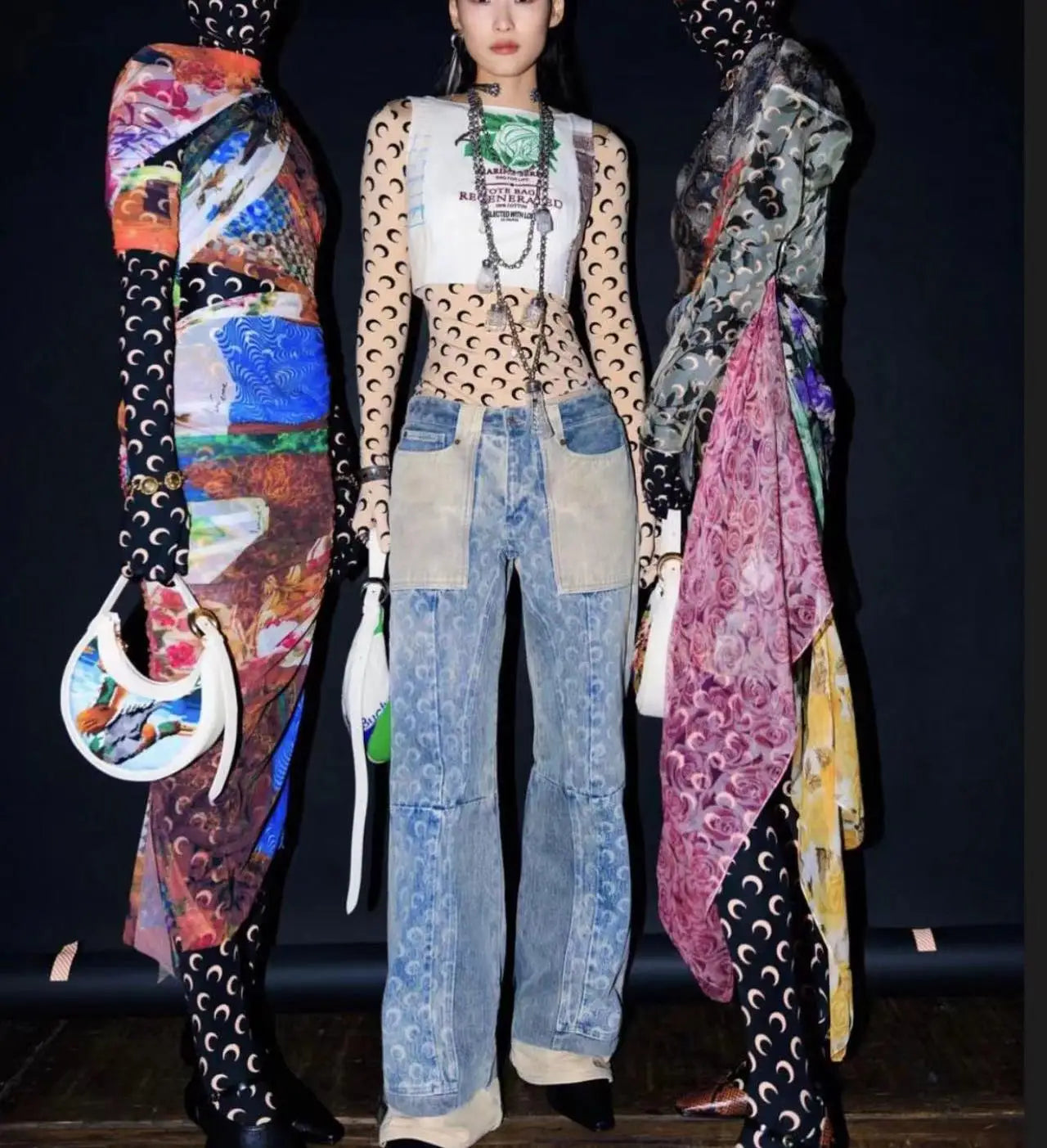 Women Jumpsuit Y2K Streetwear Moon Print Jumpsuit Elastic Long Sleeve Round Neck Autumn Sexy Fashion Bodysuit