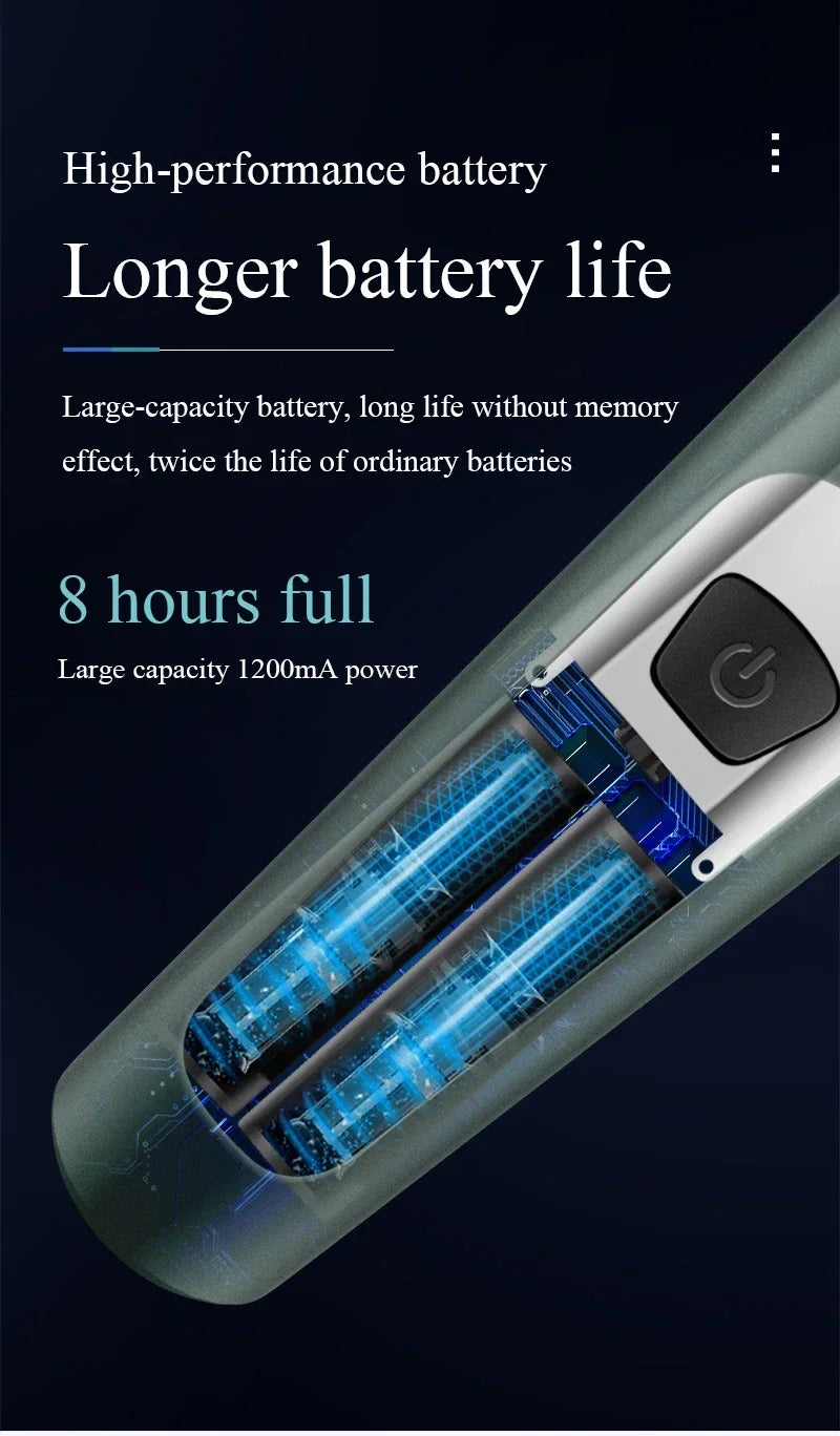 Electric Shavers for Men Waterproof Electric Trimmer Razor Wet &amp Dry Use Rechargeable Battery Rotary Shavers Machine Shaving