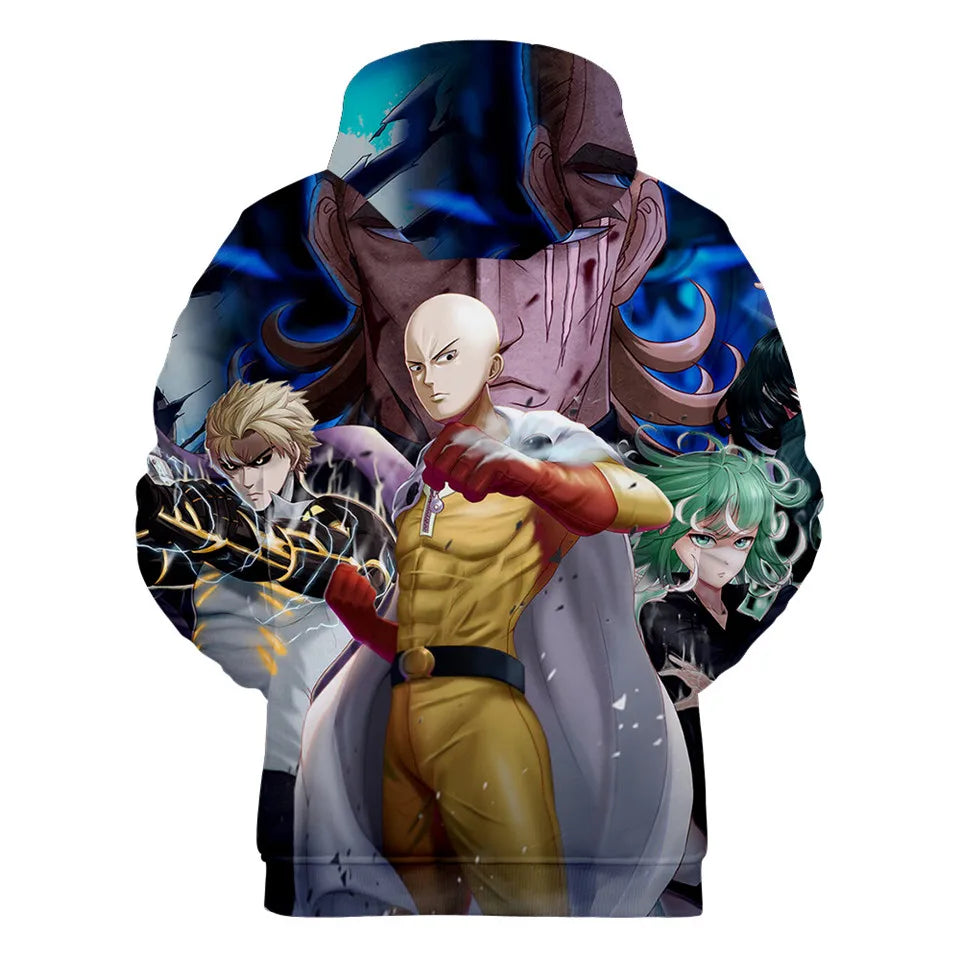 Coat Anime Saitama Oppai Hooded Hoodie Men Women Fleece Sweatshirt Fashion Harajuku Jacket Brand Clothes Cosplay Costume
