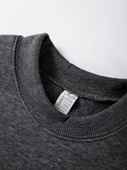 Men'S Solid Sweatshirts Autumn Winter Loose Fleece Soft Hoodies Basics Crewneck Warm Sportswears Street Casual Mens Clothes