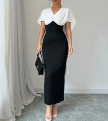 TITLE: Sophisticated Style Color Block Dress