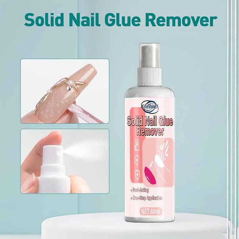 60ml Nail Polish Remover Spray, Gentle Nail Polish Remover for Acrylic and False Nails, 15-Quick Removal, Safe on Natural Nails