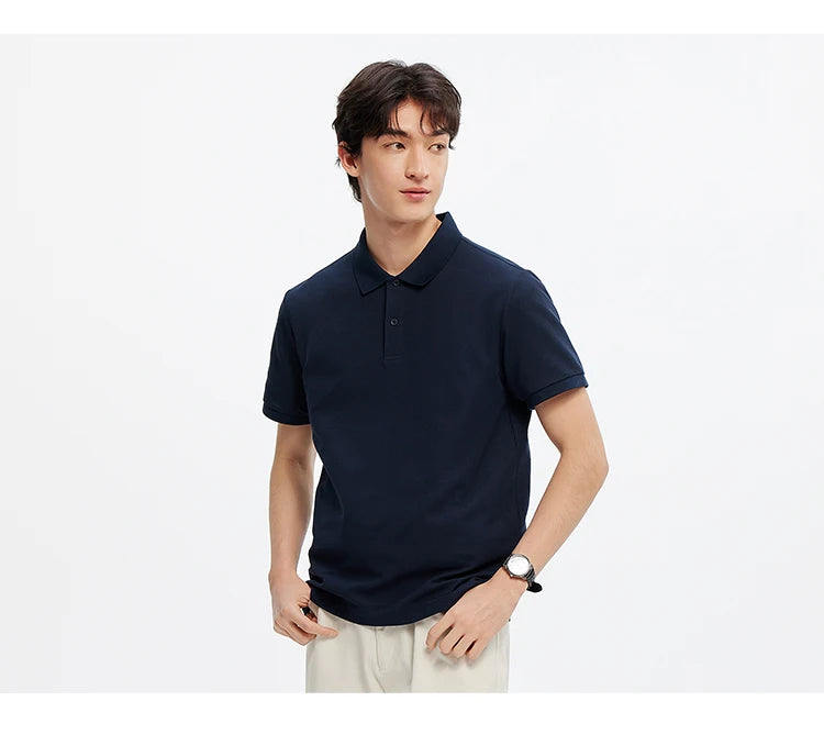 Semir Polo Shirt Men Moisture Wicking Solid Color Short Sleeve T-Shirt 2025 Summer New Slim Fit Top for Active Wear