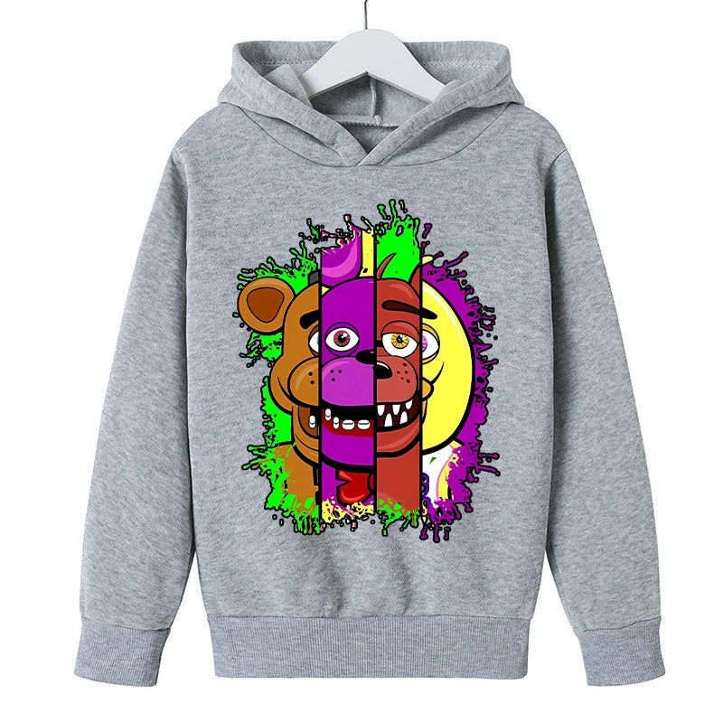 Kids Cartoon Sporty Pullover Hoodie