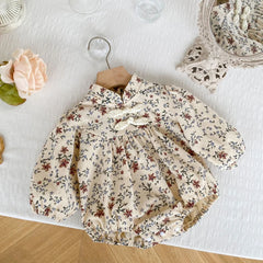 Floral Long Sleeve Baby Bodysuit