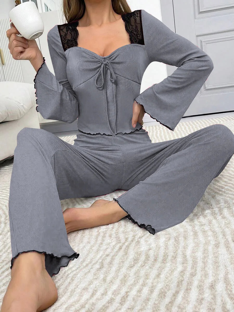 Soft Knit Autumn Pajama Set