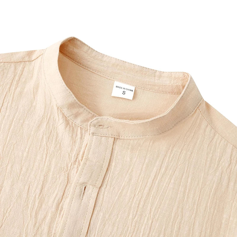 Button Mock Neck Long Sleeve Top