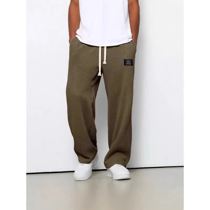 2024 New Running Mens Sweatpants Straight Fit Joggers for Sports and Streetwear Loose Oversized Drawstring Long Pants Men Pants
