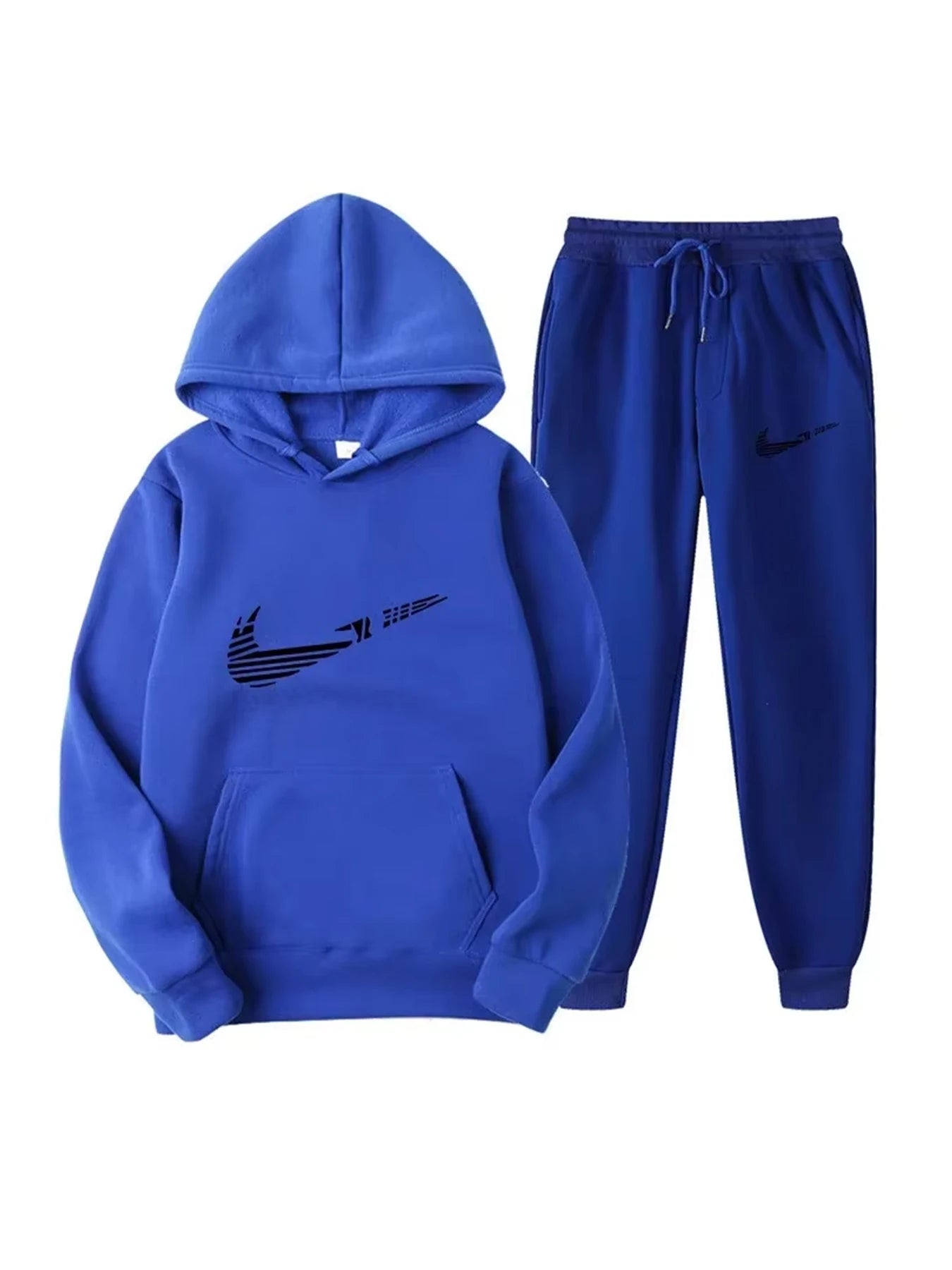 Men Tracksuit 2 Pieces Sets Hooded Sweatshirt +Drawstring Pants Male Hoodies Running Sportswear Men Women Autumn Sportwear