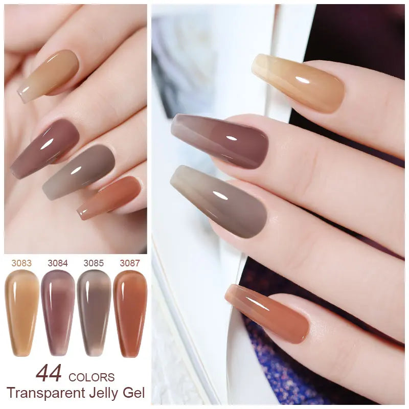 NAILCO 15ml Colorful Jelly Gel Nail Polish Gorgeous Color HEMA TPO FREE Soak Off UV LED Semi Permanent Long Wear Gel Varnish