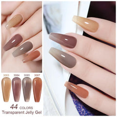 NAILCO 15ml Colorful Jelly Gel Nail Polish Gorgeous Color HEMA TPO FREE Soak Off UV LED Semi Permanent Long Wear Gel Varnish