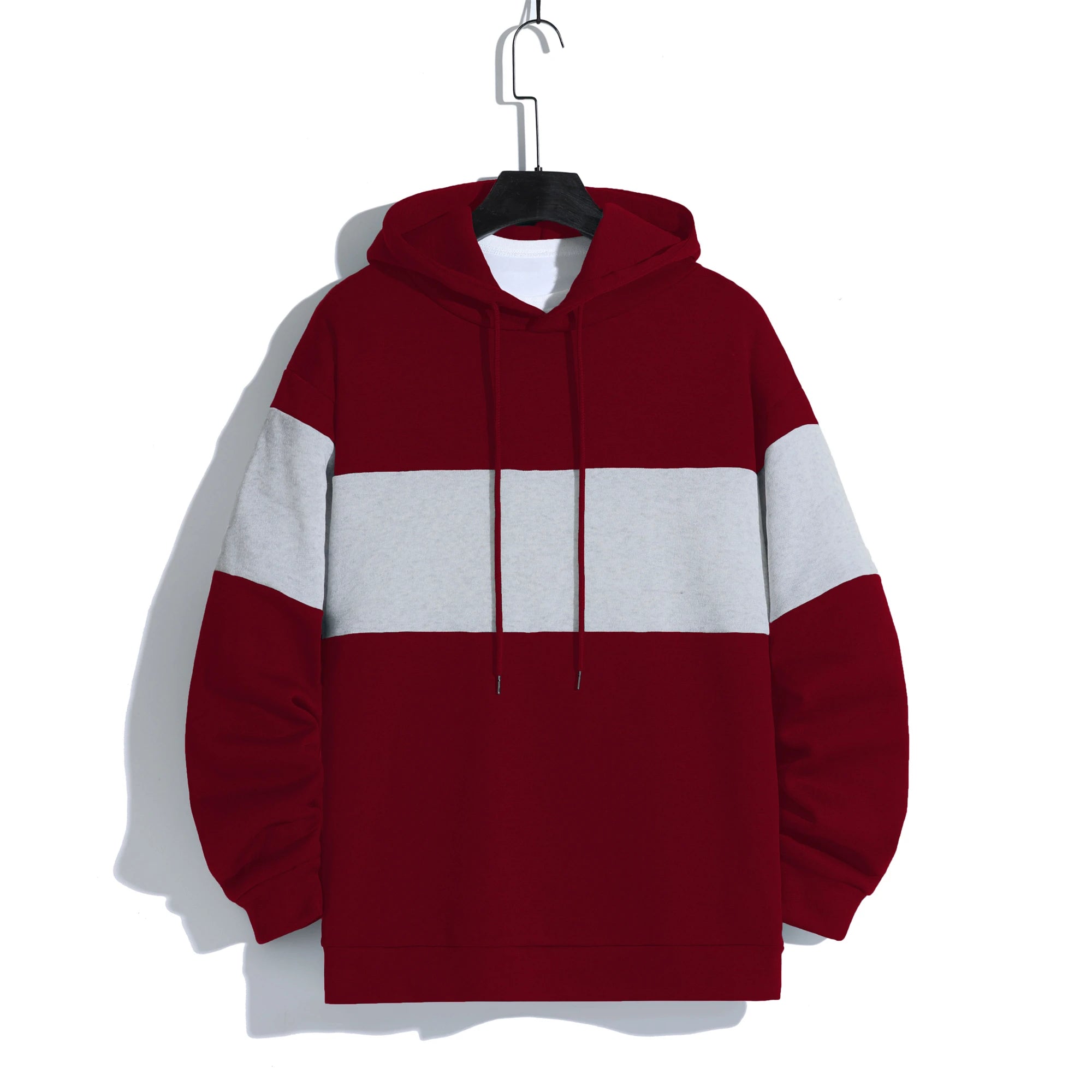 Men's patchwork color hoodie light fleece hoodie long sleeve hoodie sports hoodie