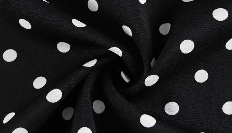 Dot Printed Dresses For Women Fashion Sexy Streetwear Short Sleeves Sheath Turn Down Collar V-Neck Long Vestidos Robes Female
