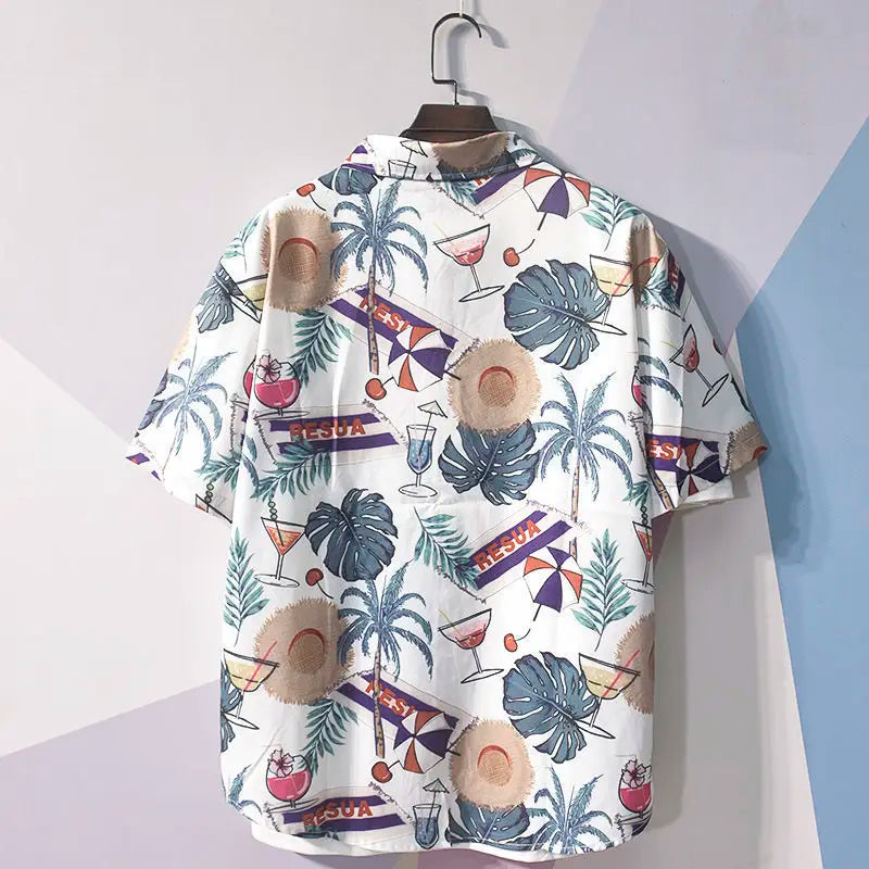 Printed Shirts and Blouses for Men Colourful Hip Hop Clothing Geometric Funny Man Tops Hawaiian Graphic with Pocket Floral Xxl S
