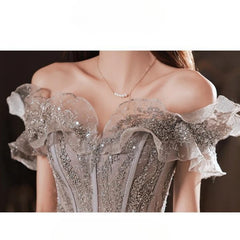 One Shoulder Fairy Style Evening Dress