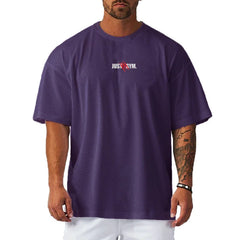Men's Running T-Shirts Oversized Loose Sports Half Sleeve T Shirts Summer Mesh Quick Dry Fitness Workout Just Gym Clothing
