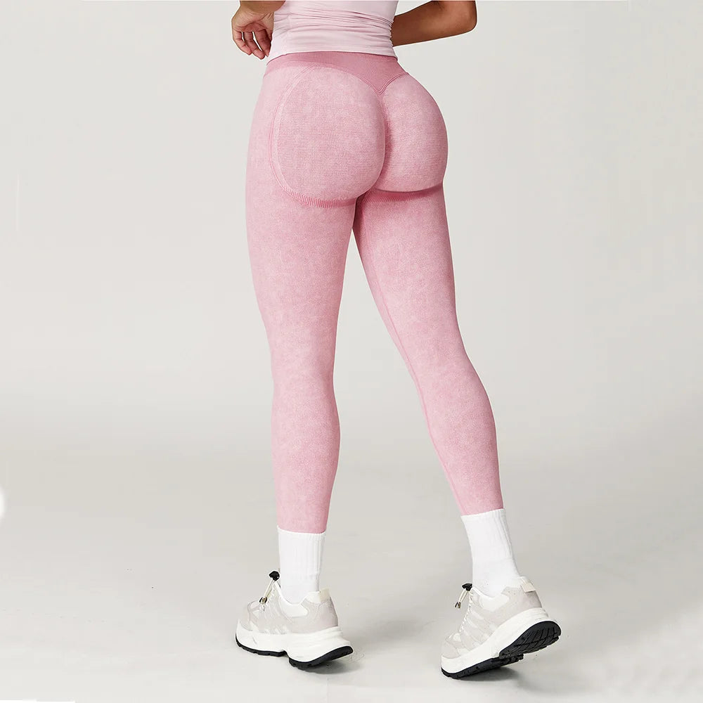 Solid Color Women Yoga Pants High Waist Stretch Gym Leggings Fitness Running Trousers