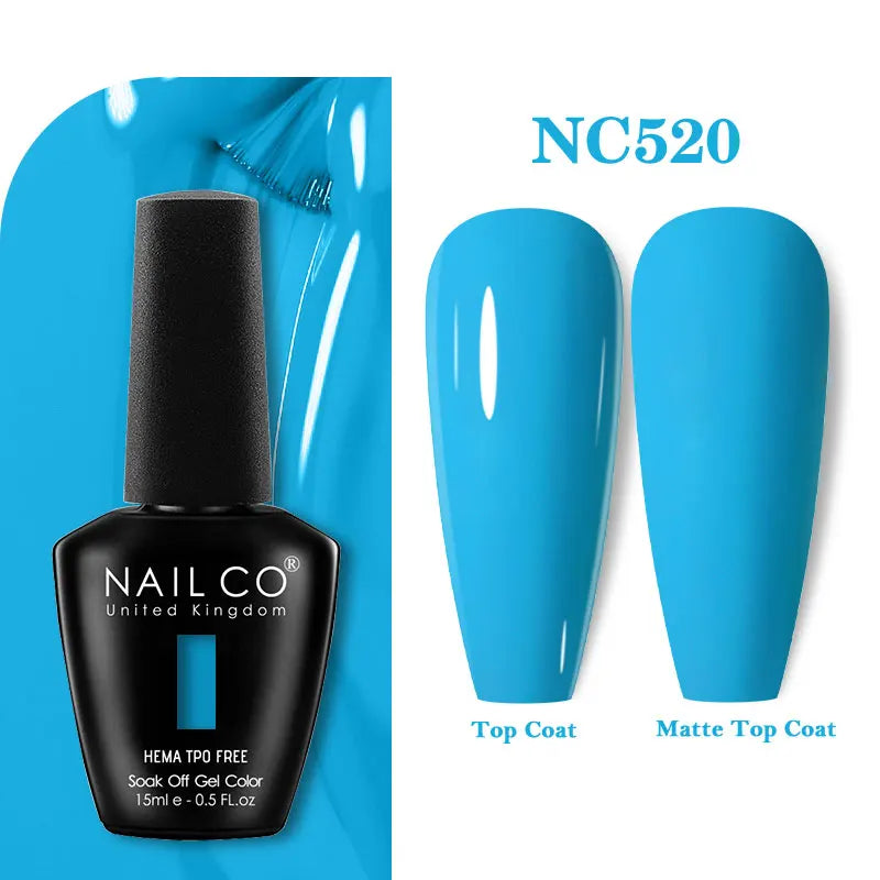 NAILCO 333 Colors Gel Nail Polish Semi Permanent Varnishes Nails Art Design Hybrid Soak Off Top Base Coat UV Gel Manicure 15ml