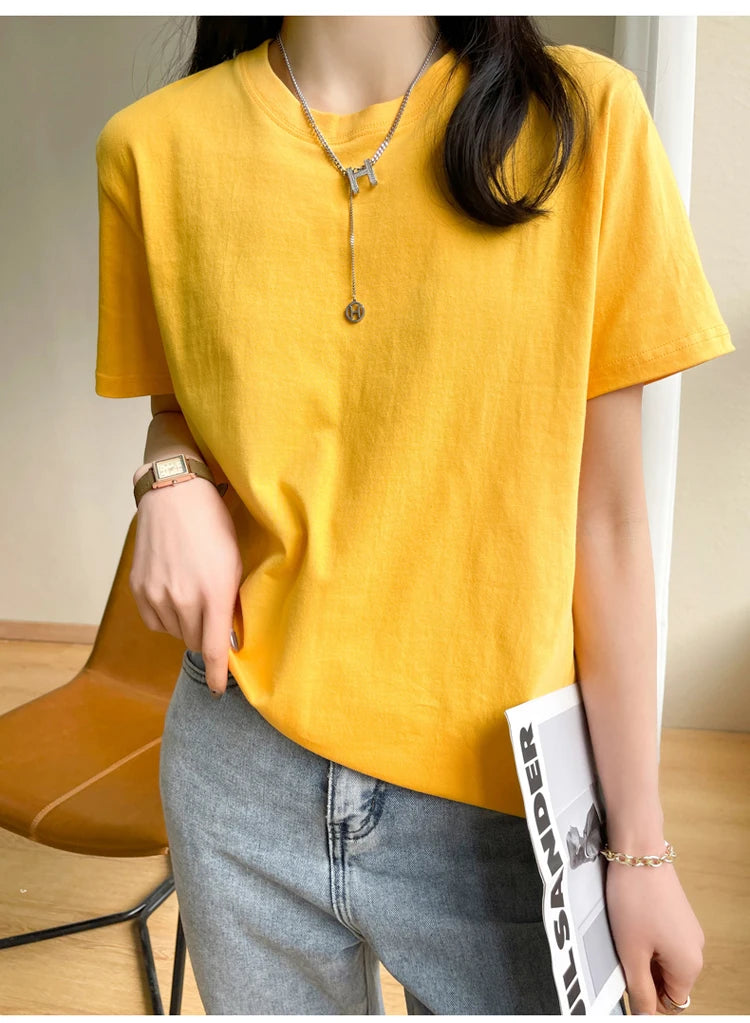 Loose Cotton Summer Tee Women