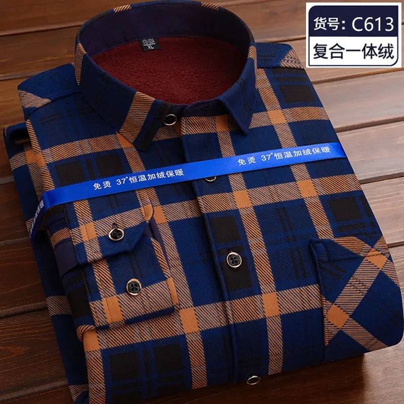 Fleece Plaid Thermal Shirt Jacket