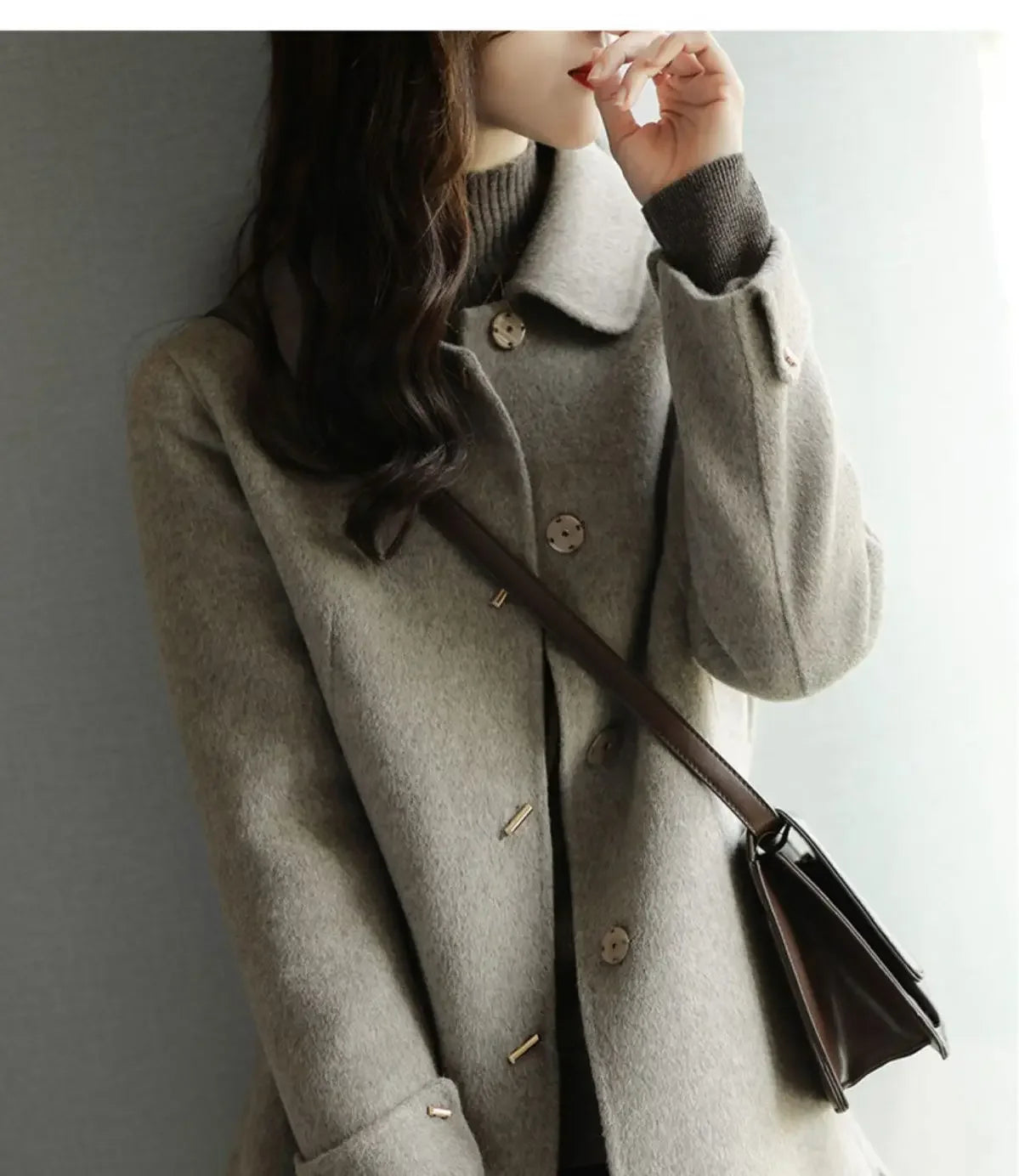 Minimalist French Wool Blend Coat