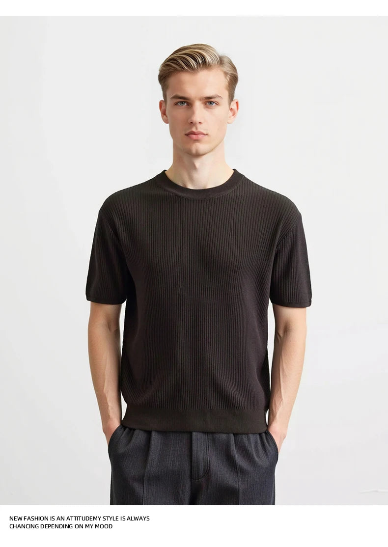 Knitted Smart Casual Tee Men