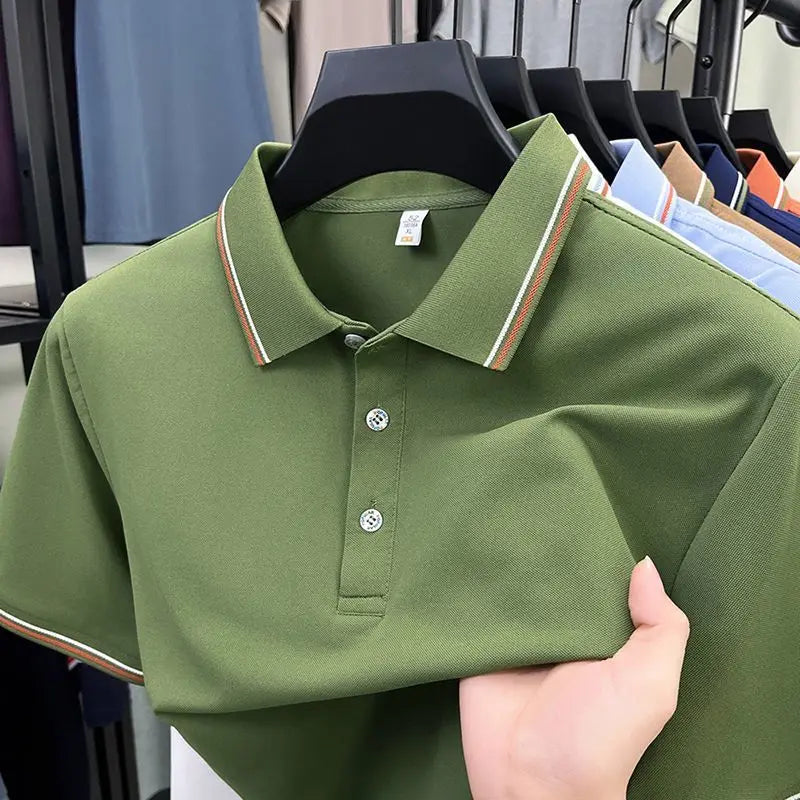 Turn Down Collar Summer Polo