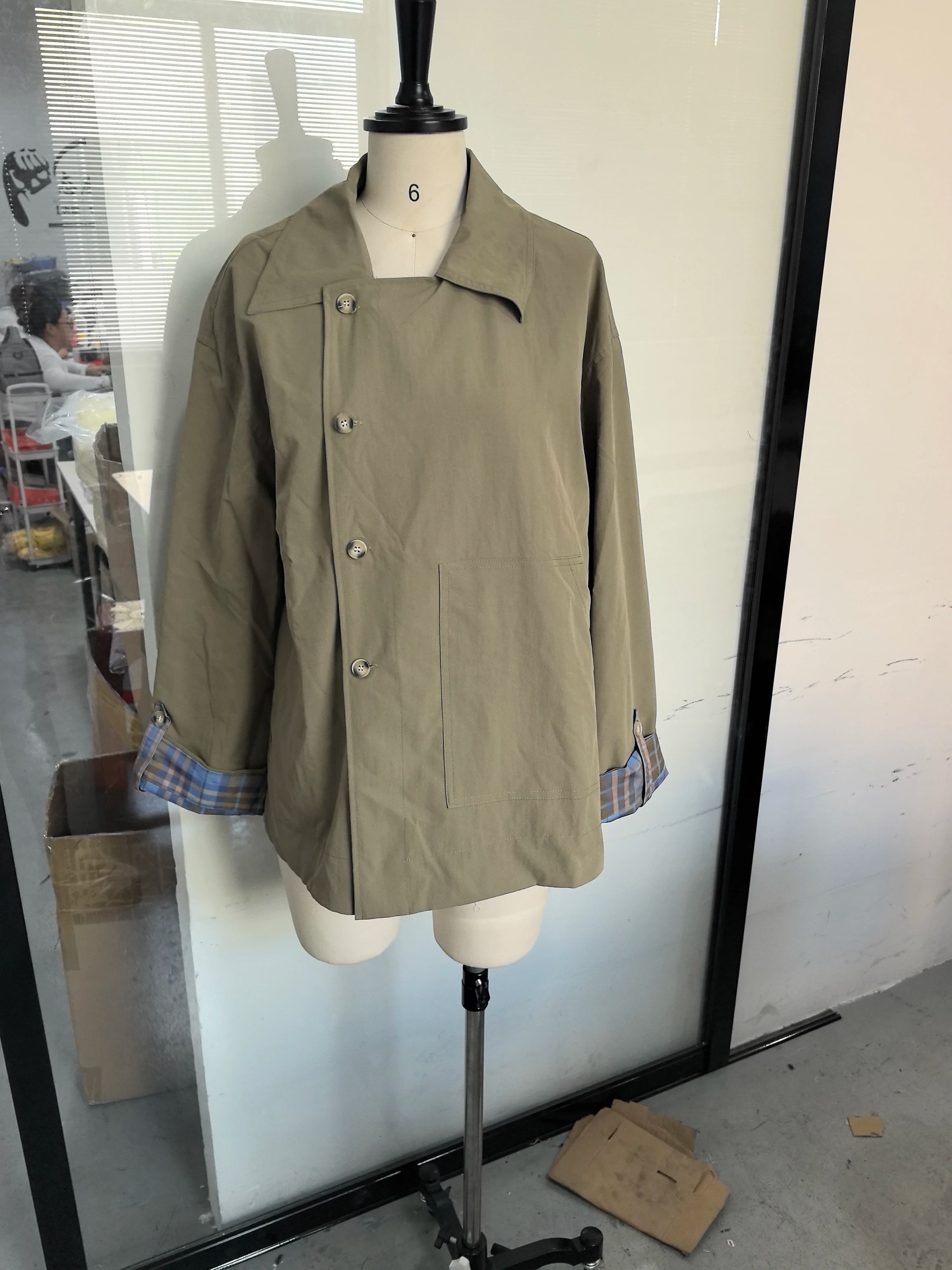 Casual Double Sided Women Coats Loose Long Sleeve Turn-Down Collar Pocket Female Jacket 2026 Autumn Fashion Lady Outwear New