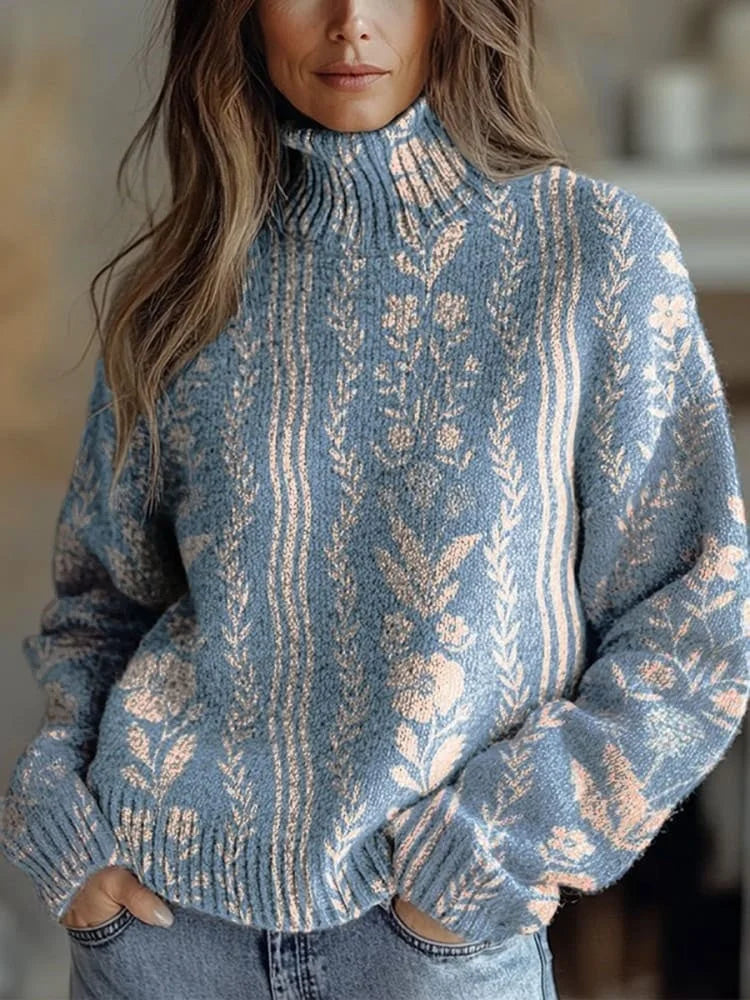 Festive Printed Winter Knit Sweater