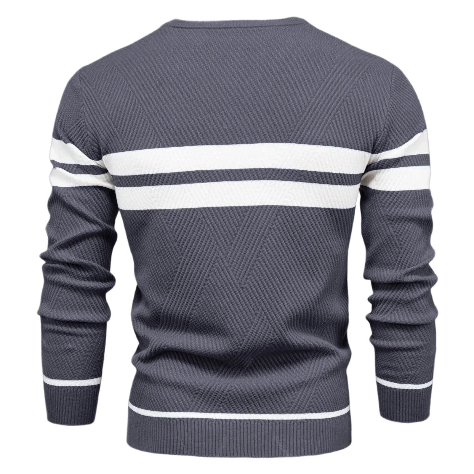 Slim Striped Knit Pullover