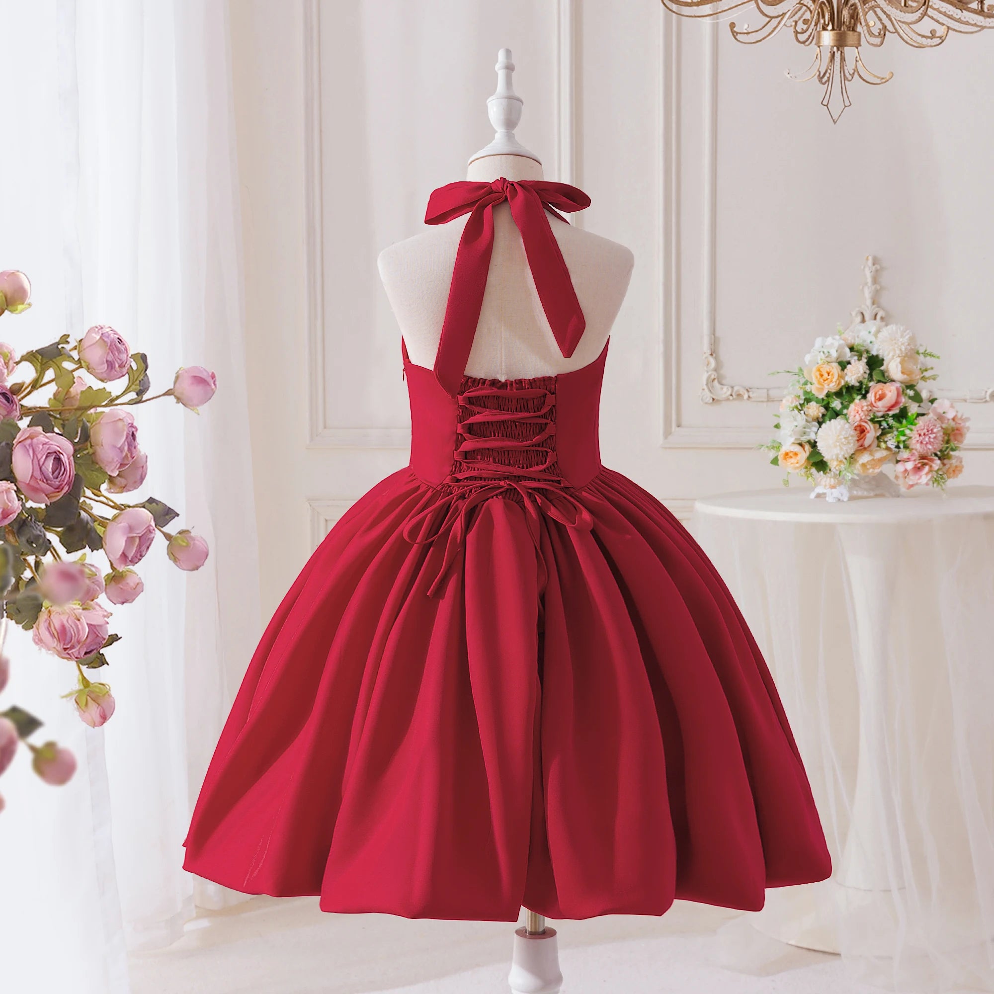 Elegant Bridesmaid Princess Girls Dress