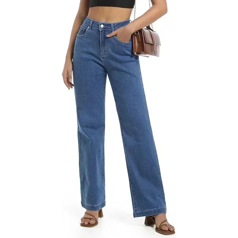 Retro Straight High Waist Jeans