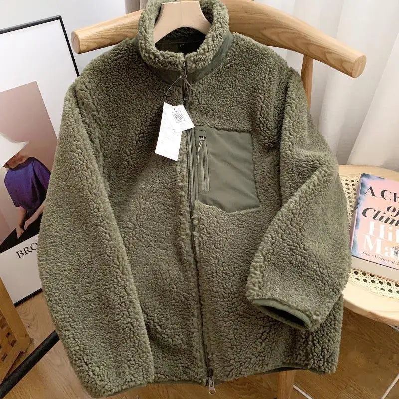 Warm Stand Collar Motorcycle Jacket