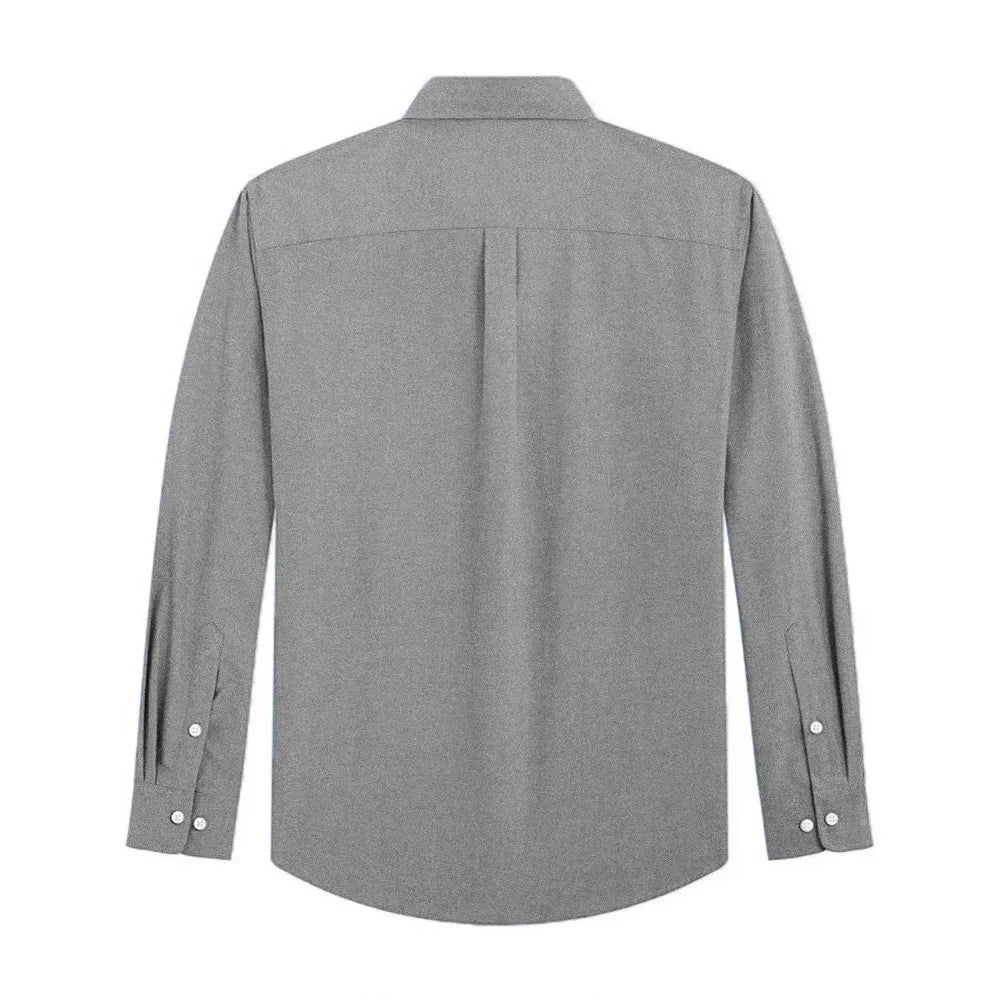 Solid Oxford Business Button Shirt