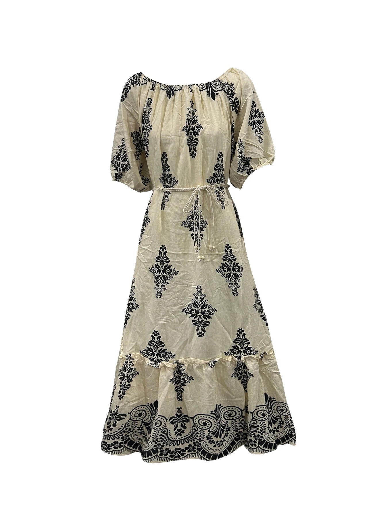 Women's Summer Dresses Casual Short Sleeve Crewneck Dress