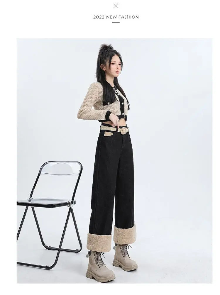 Winter Straight Leg Denim Jeans