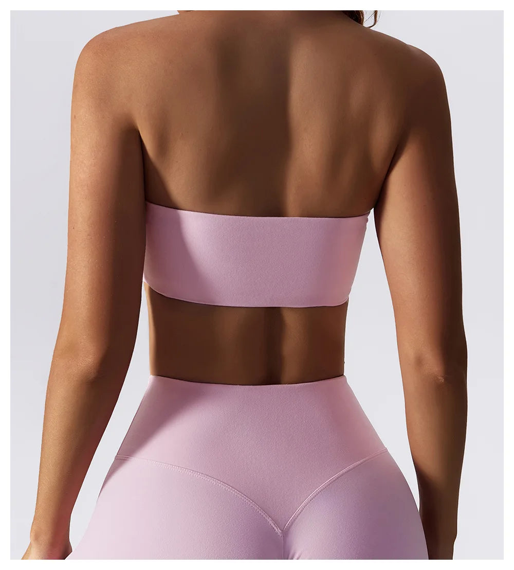 Sports Bra Sport Top Woman Gym Underwear Strapless Bustier Breathable Elastic Workout Tops Fitness Training Brassiere Yoga Bras