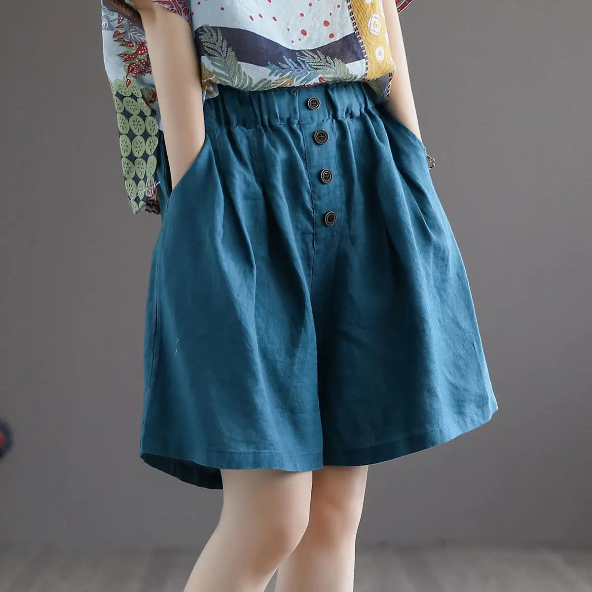 High Waist A Line Summer Shorts