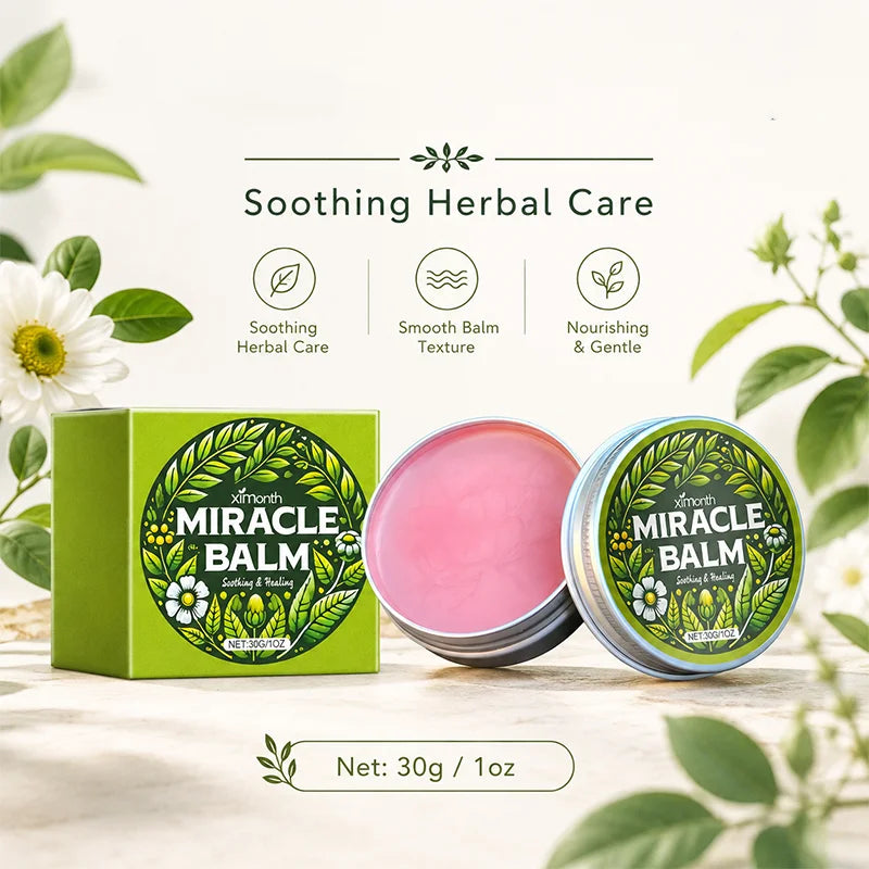 Natural Herbal Miracle Balm 30g Soothing Relief Dry Skin Hydrating Repair Body Care Cream Easy To Apply