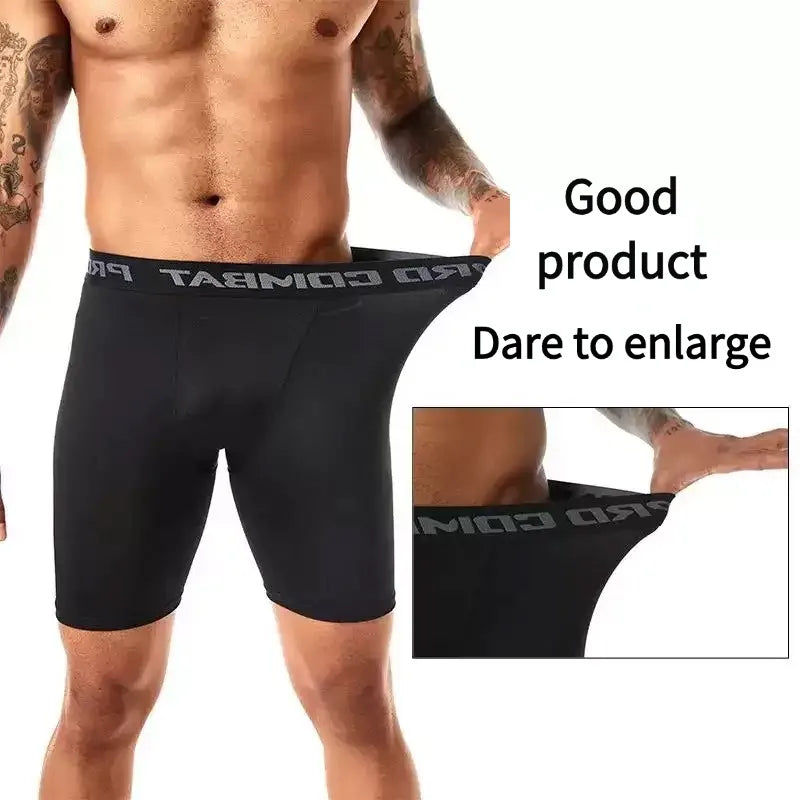 Men Compression Sports Boxer Briefs