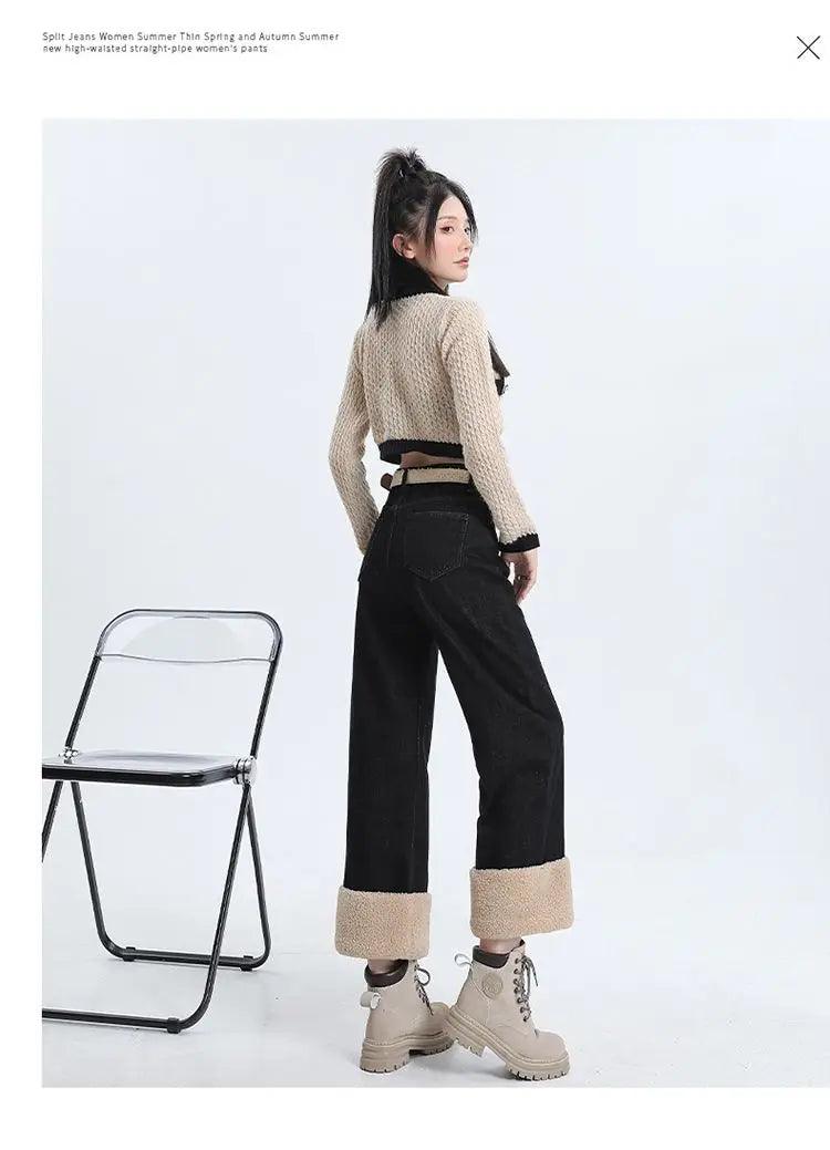 Winter Straight Leg Denim Jeans