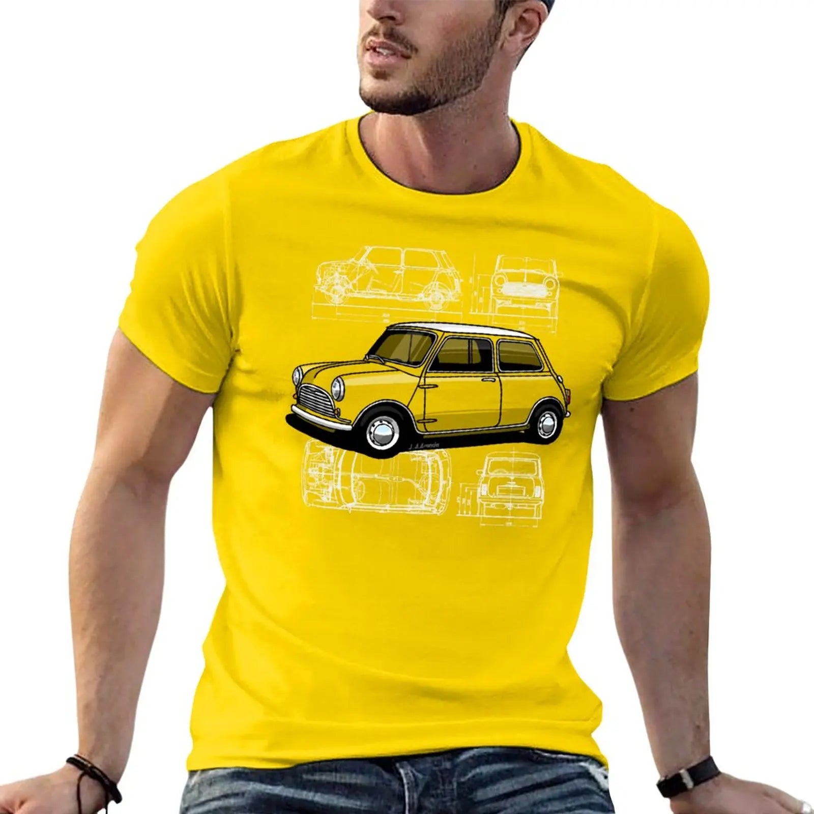 Vintage Rally Sketch Cotton Tee