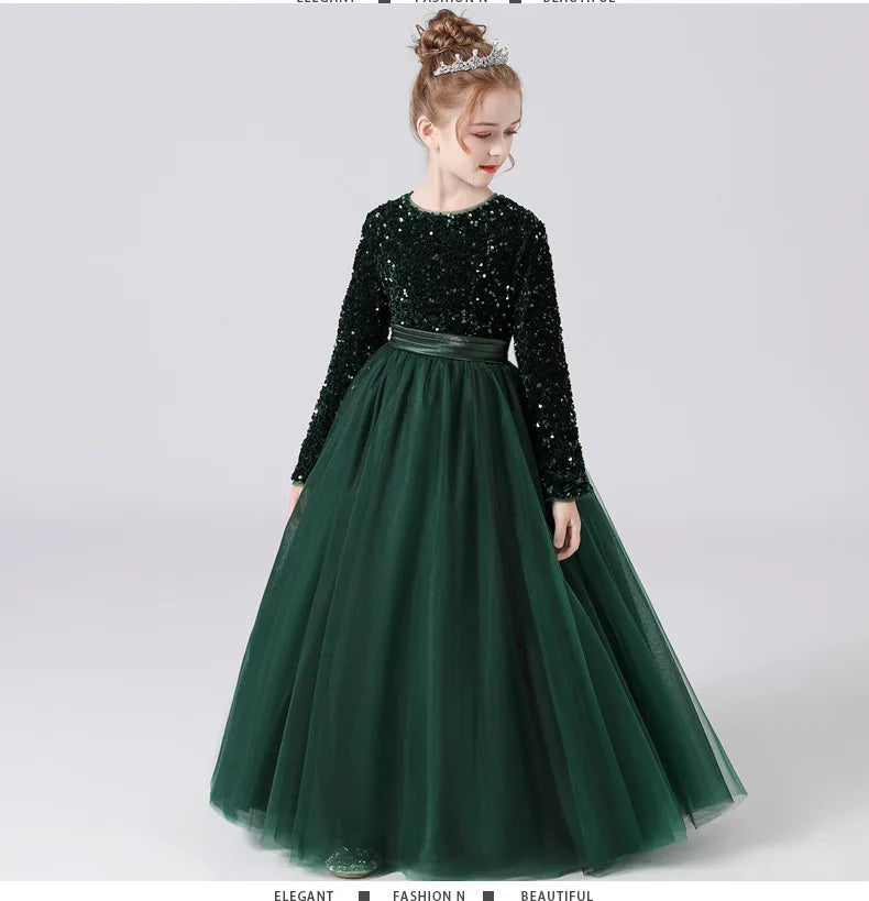 Classic Girls Chiffon Ball Gown