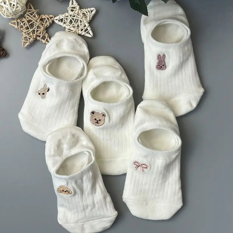 Cartoon Animal Toe Ankle Socks