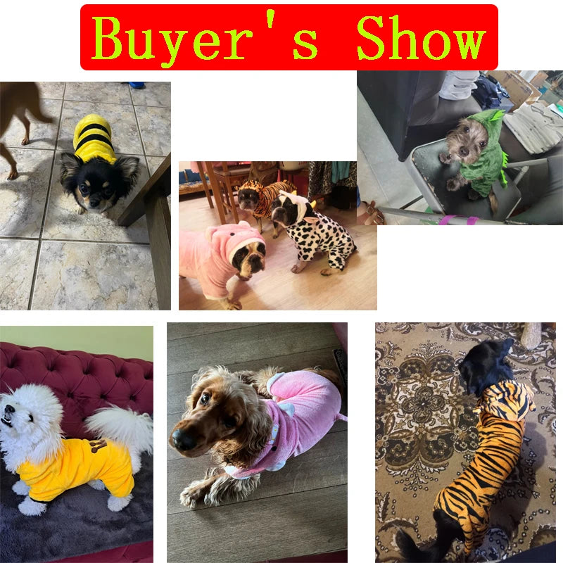 Soft Warm Fleece Dog Jumpsuit