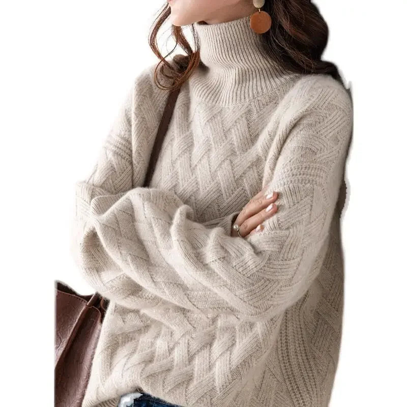 Oversized Turtleneck Winter Knit Sweater
