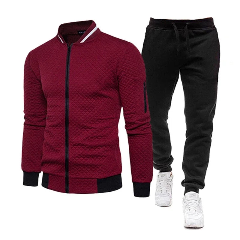 2025 New Mens Tracksuit Set Two Piece Tracksuit Men Fashion Jogging Suit Outfits Men Spring Autumn Baseball Sports Suit Set Wear