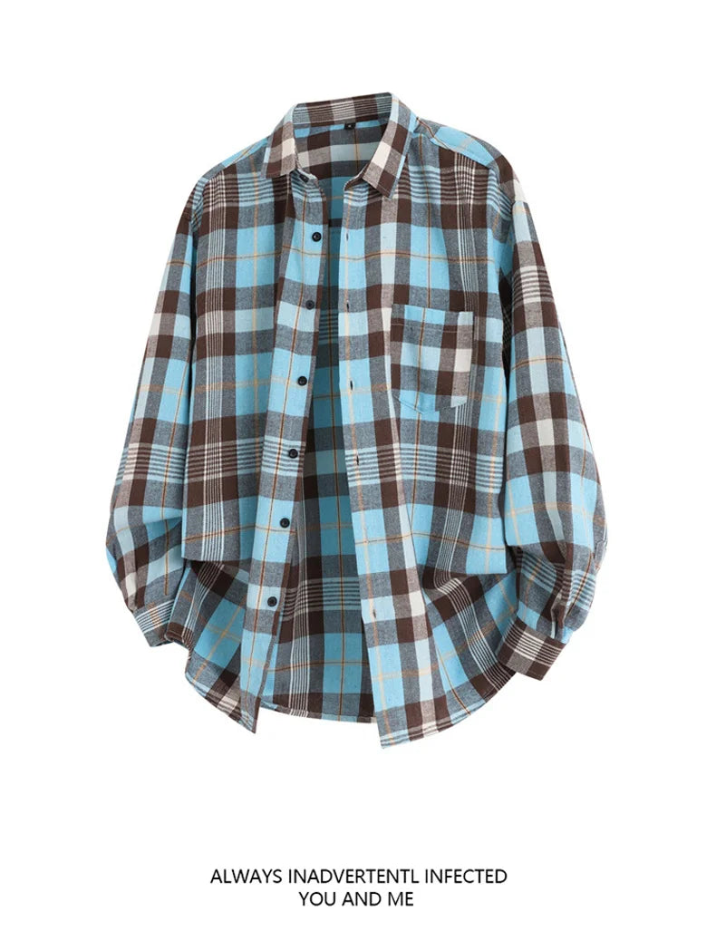 Plaid Casual Autumn Long Shirt