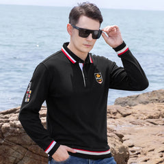 Thick Cotton Embroidered Polo Shirt